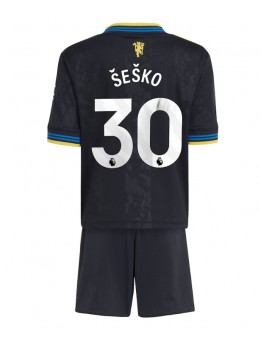 Manchester United Benjamin Sesko #30 Replika Tredje Kläder Barn 2025-26 Kortärmad (+ byxor)